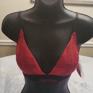 Calvin Klein Modern Cotton Light Lined Triangle Bralette Size L